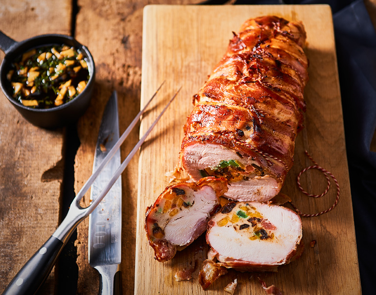 Gevulde kalkoenroulade